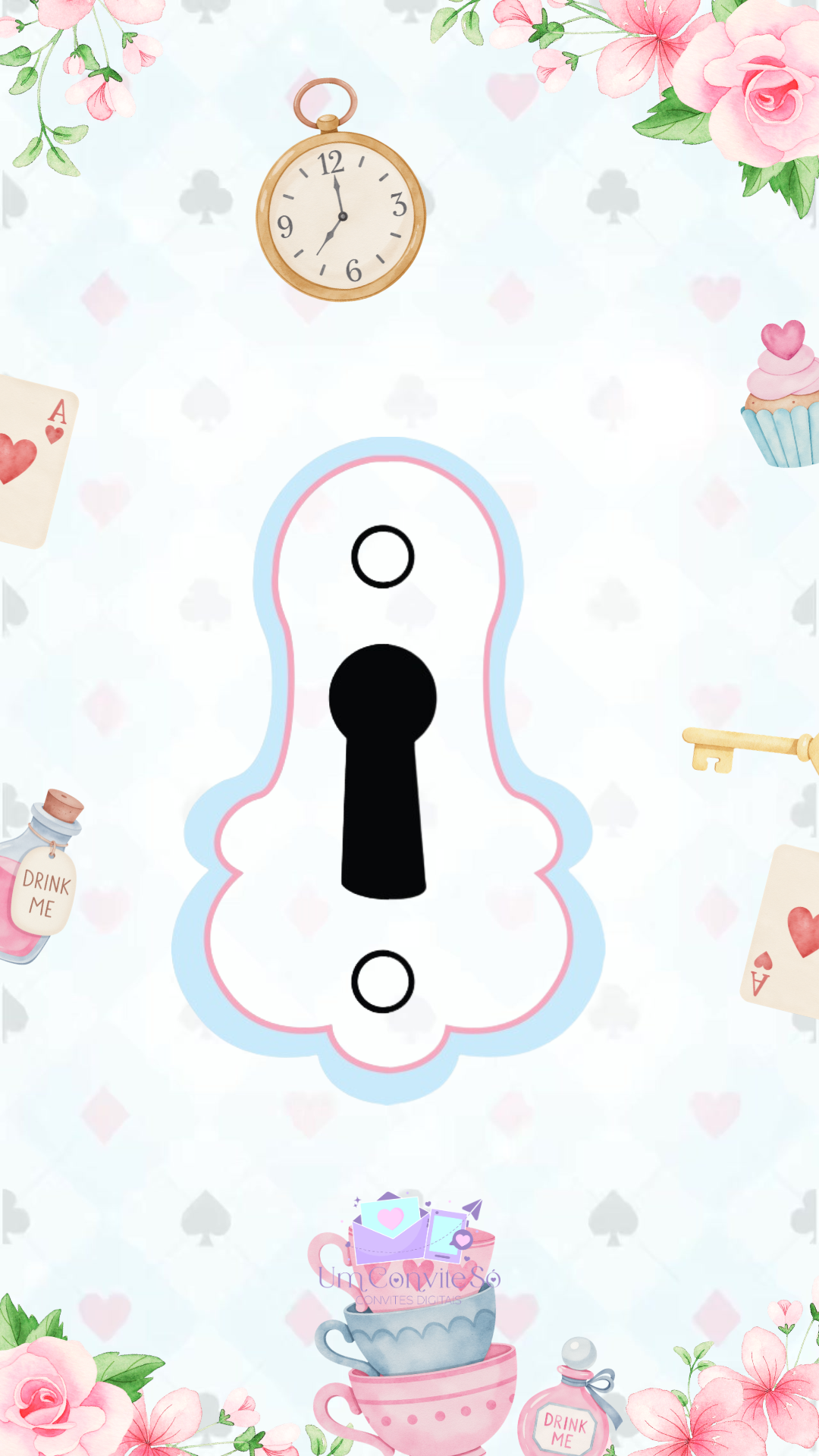 Capa do convite animado Alice