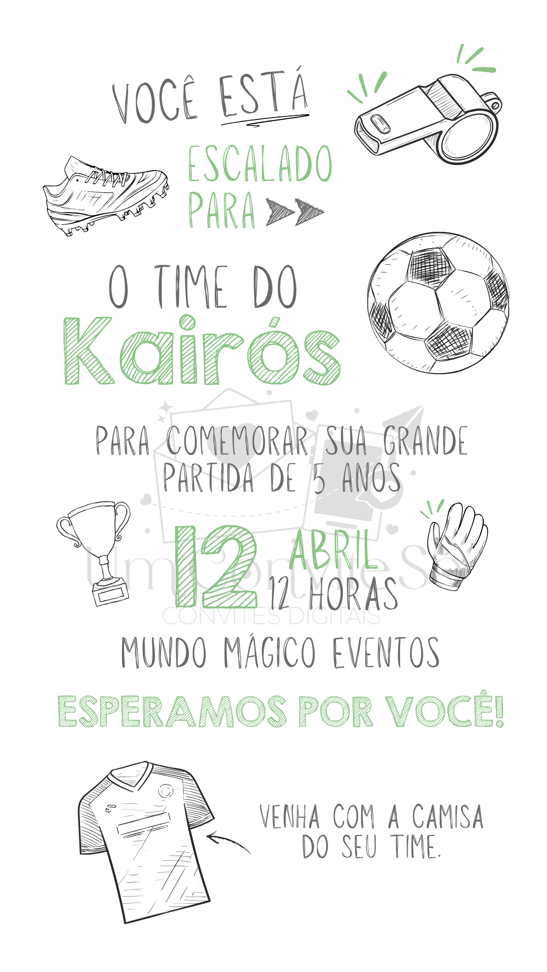 Convite tradicional Futebol
